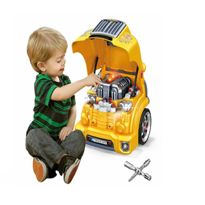 اسباب بازی موتور خودرو Motor Car Engine مدل کاپوت اتوبوس مدرسه Repair Truck School Bus Set_اسباب بازی